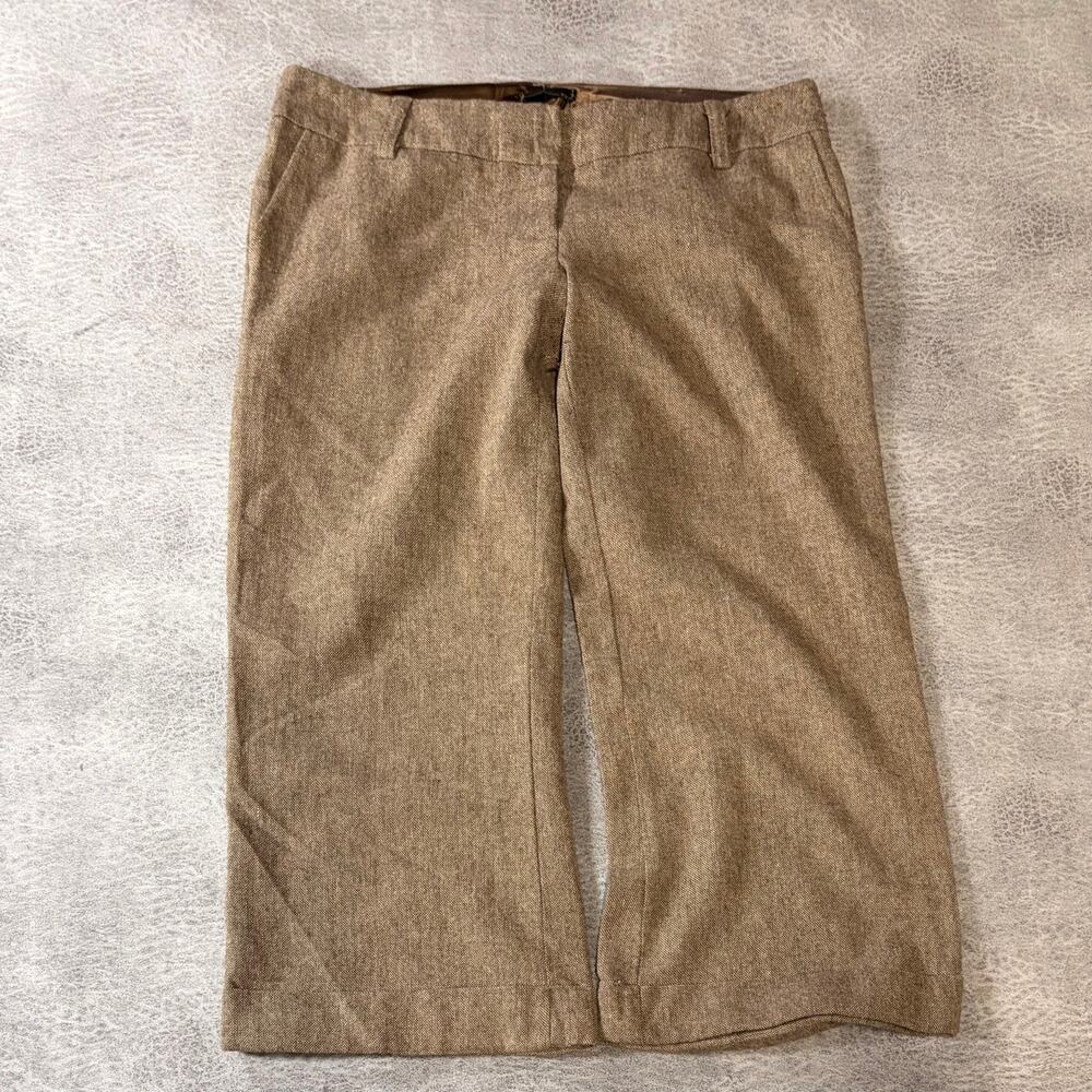 Vintage Brown Tweed Wide Leg Cropped Pants